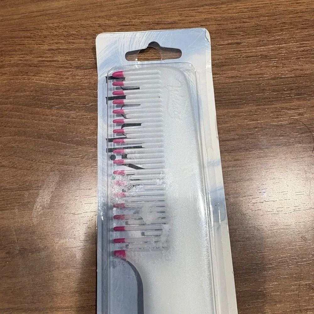 Vtg Wilhold Hair Lift And Teaser Comb White Pink Color Dip 7433 NEW